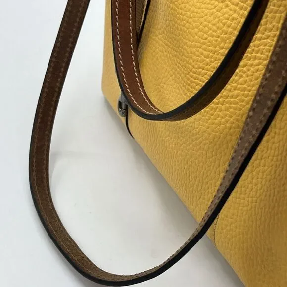 Dooney & Bourke Pebble Grain Small Lexington Tote - Mustard - Authentic - Picture 15 of 15